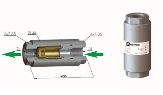 Filtrec - FLC1S40BB3 - Hydraulikfilter (Inline)