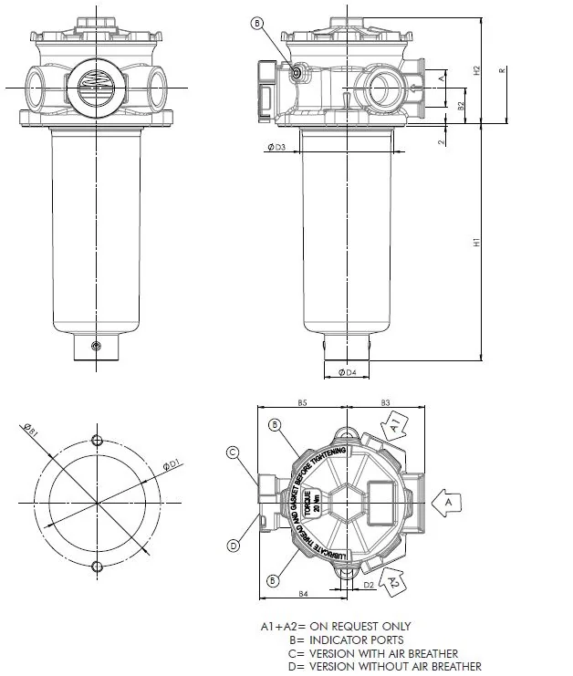 Filtrec - FR64R131000BB6001B000 - Leitungsfiltergehäuse (Rücklauffilter)