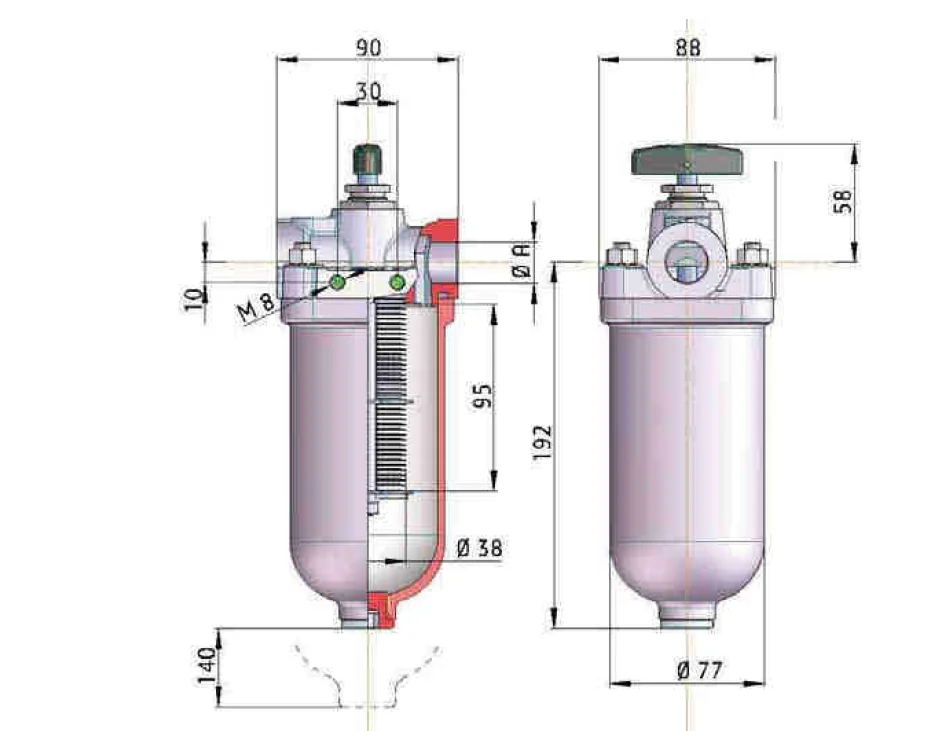 Filtrec - KMGP00024 - Plattenspaltfilter, 0,2 mm Spaltweite