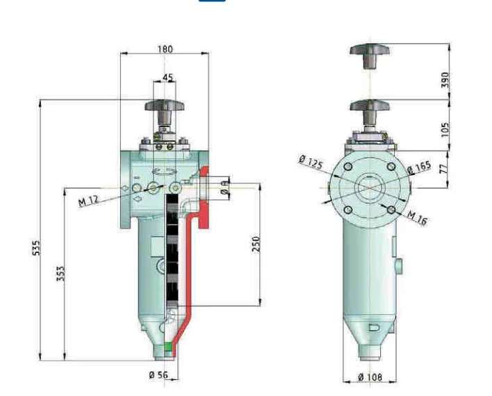 Filtrec - KMGW00012 - Drahtspaltfilter, 0,03 mm Spaltweite
