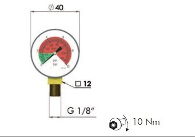 Filtrec - MRB - Wartungsanzeiger 10 bar (opt.) 1/8inches 