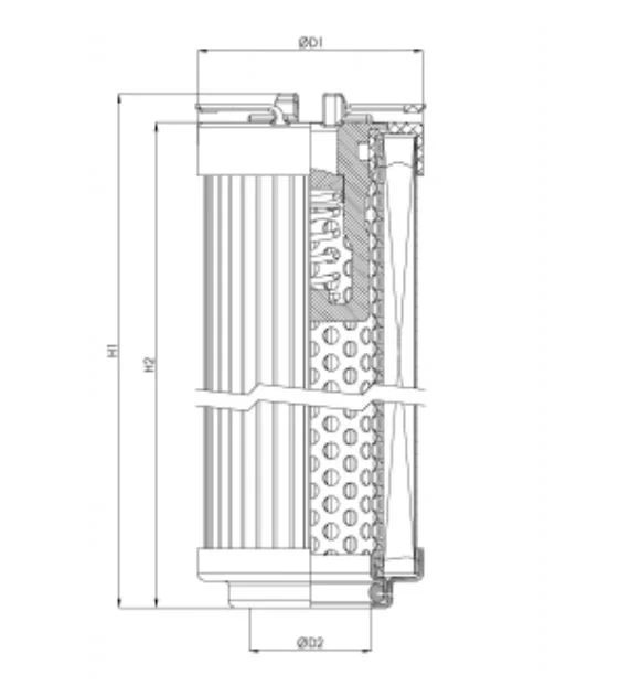 Filtrec - R101C10B - Hydraulikfilterelement (Rücklauffilter)