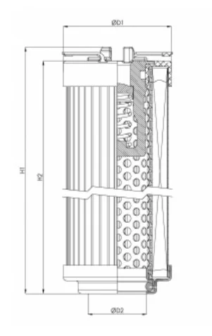 Filtrec - R102C10C - Hydraulikfilterelement (Rücklauffilter)