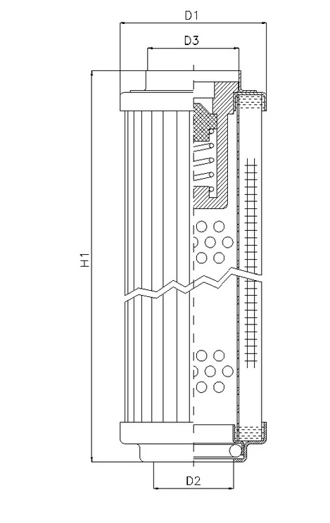 Filtrec - R102G25B - Hydraulikfilterelement (Rücklauffilter)