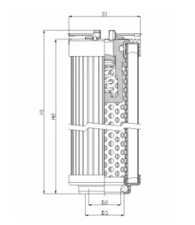 Filtrec - R104C25B/1 - Hydraulikfilterelement (Rücklauffilter)