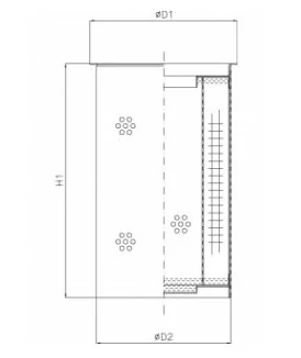 Filtrec - R104G10C - Hydraulikfilterelement (Rücklauffilter)