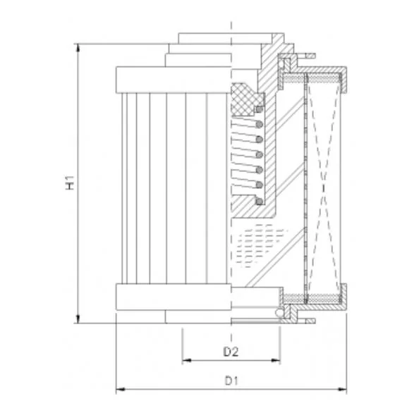 Filtrec - R122G03BV - Hydraulikfilterelement (Rücklauffilter)