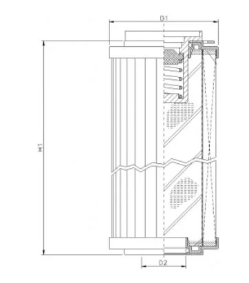 Filtrec - R140G06BV - Hydraulikfilterelement (Rücklauffilter)