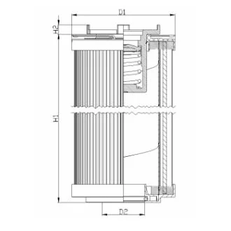 Filtrec - R140G25C - Hydraulikfilterelement (Rücklauffilter)