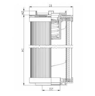 Filtrec - R143G25C - Hydraulikfilterelement (Rücklauffilter)
