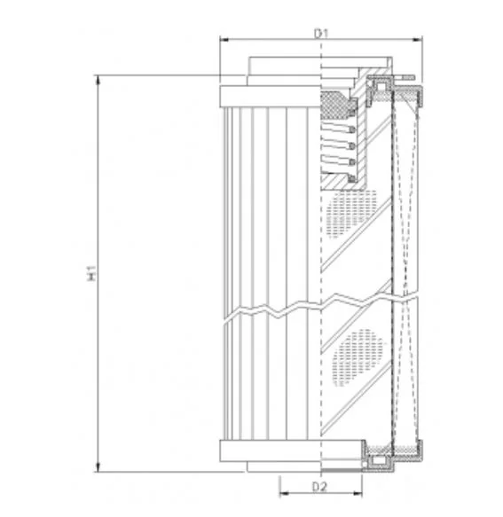 Filtrec - R152C25B - Hydraulikfilterelement (Rücklauffilter)