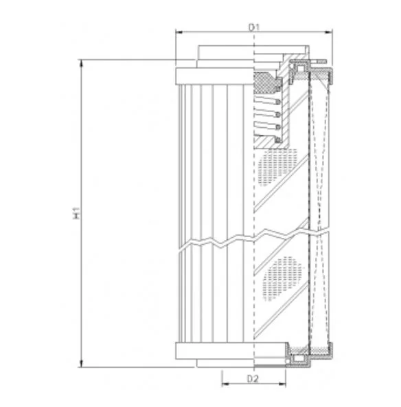 Filtrec - R160T10B - Hydraulikfilterelement (Rücklauffilter)