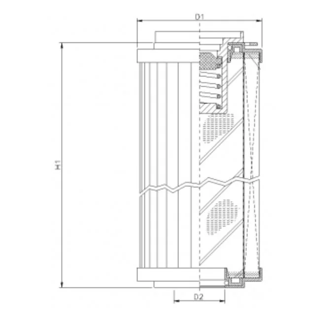 Filtrec - R163G25B - Hydraulikfilterelement (Rücklauffilter)