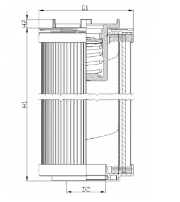 Filtrec - R164G15C - Hydraulikfilterelement (Rücklauffilter)