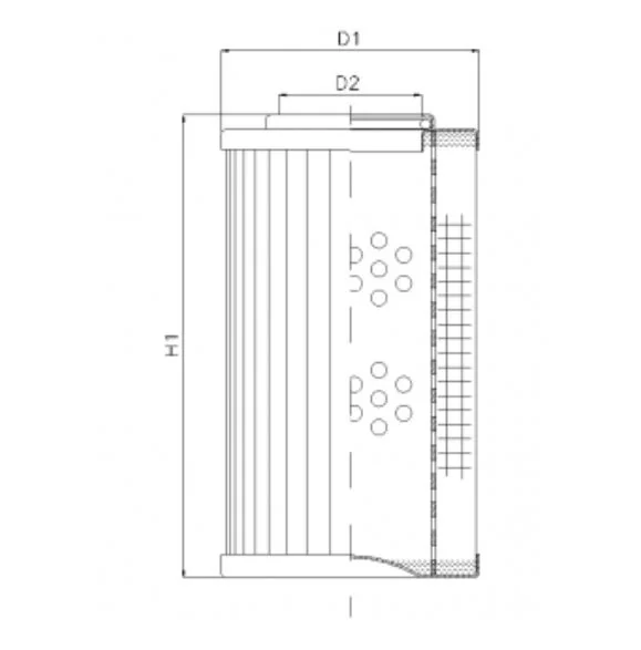 Filtrec - R273T60V - Hydraulikfilterelement (Rücklauffilter)