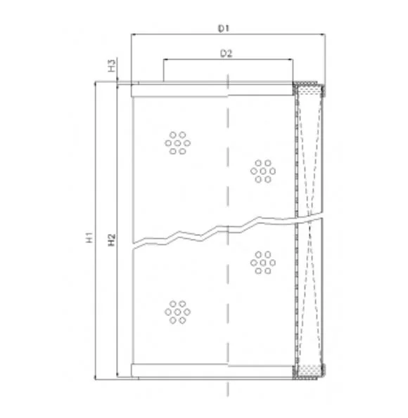 Filtrec - R312C20P - Hydraulikfilterelement (Rücklauffilter)
