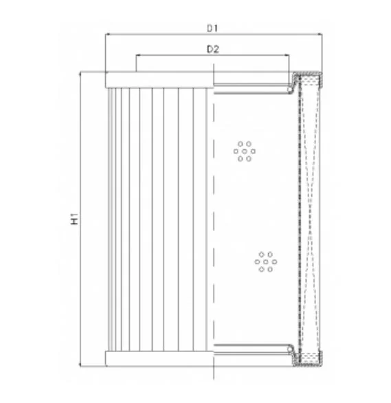 Filtrec - R434G25V/ESD - Hydraulikfilterelement (Rücklauffilter)