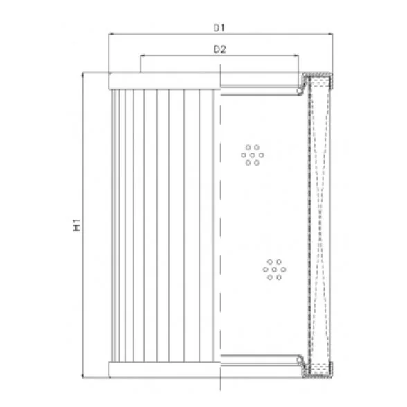 Filtrec - R434T10 - Hydraulikfilterelement (Rücklauffilter)