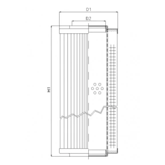 Filtrec - R521G25V - Hydraulikfilterelement (Rücklauffilter)