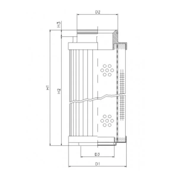 Filtrec - R540T25 - Hydraulikfilterelement (Rücklauffilter)