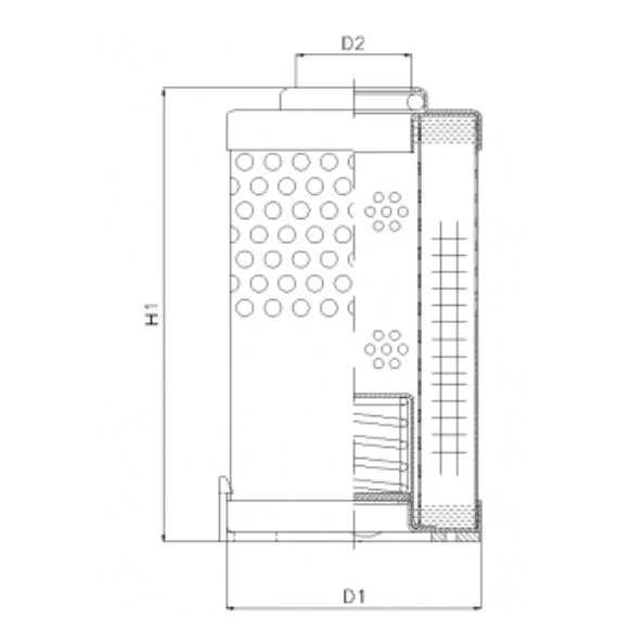 Filtrec - R610C10 - Hydraulikfilterelement (Rücklauffilter)