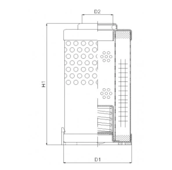 Filtrec - R610C25 - Hydraulikfilterelement (Rücklauffilter)