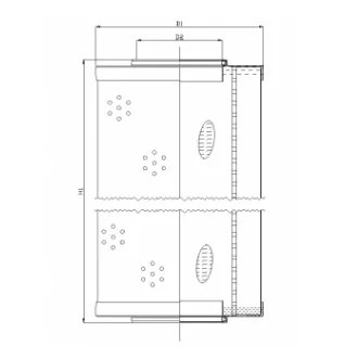 Filtrec - R672G15V - Hydraulikfilterelement (Rücklauffilter)
