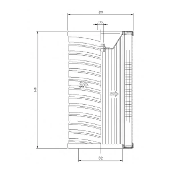 Filtrec - R736T25 - Hydraulikfilterelement (Rücklauffilter)