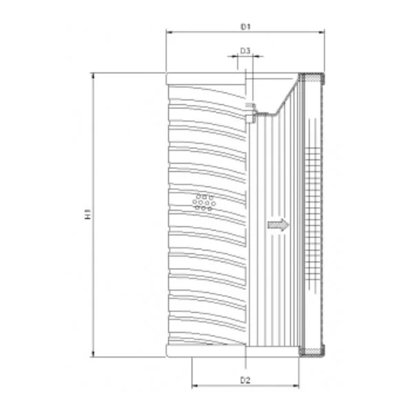 Filtrec - R736T40 - Hydraulikfilterelement (Rücklauffilter)