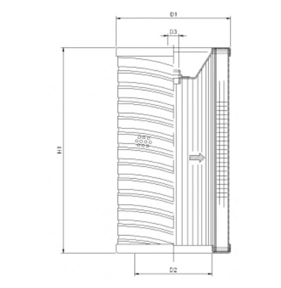 Filtrec - R743G03 - Hydraulikfilterelement (Rücklauffilter)