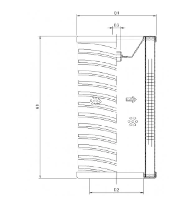 Filtrec - R750T100P - Hydraulikfilterelement (Rücklauffilter)