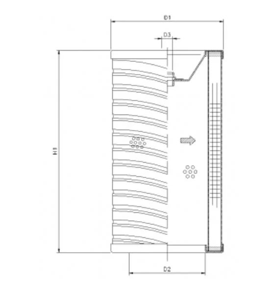 Filtrec - R751C10P - Hydraulikfilterelement (Rücklauffilter)