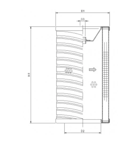 Filtrec - R752G03P - Hydraulikfilterelement (Rücklauffilter)