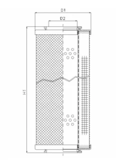 Filtrec - RHK800M10V - Hydraulikfilterelement (Rücklauffilter)