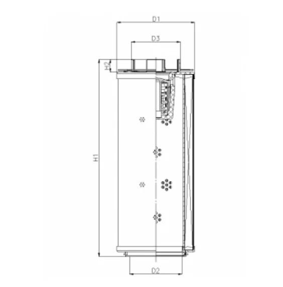 Filtrec - RHR1200G20V3/AB1 - Hydraulikfilterelement (Rücklauffilter)