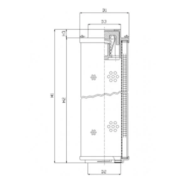 Filtrec - RHR1300N10V - Hydraulikfilterelement (Rücklauffilter)