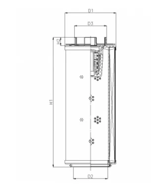 Filtrec - RHR150G10B3/ESD - Hydraulikfilterelement (Rücklauffilter)