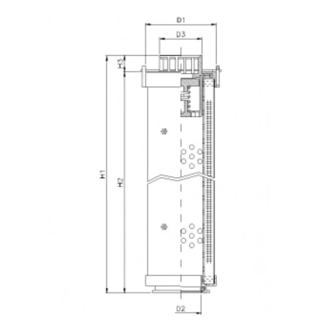 Filtrec - RHR165N05V - Hydraulikfilterelement (Rücklauffilter)
