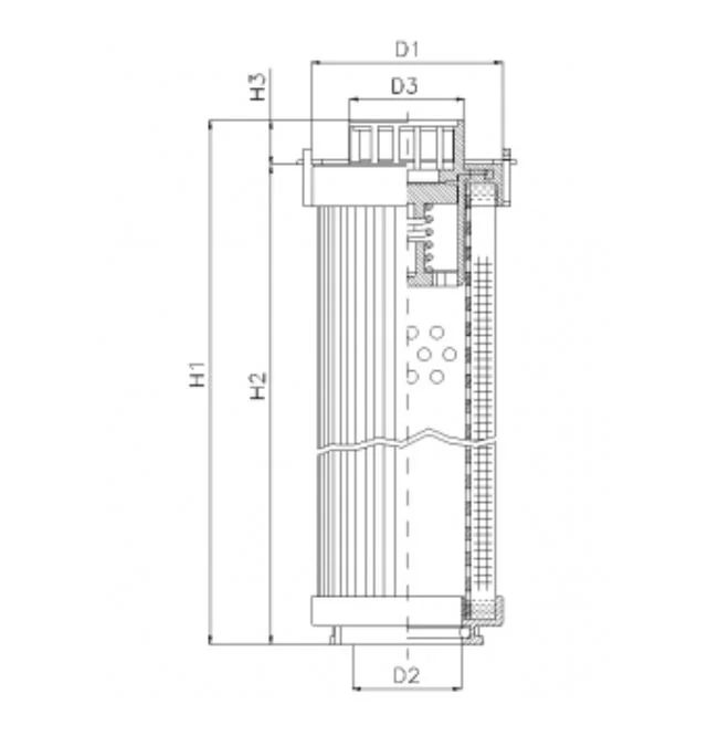 Filtrec - RHR165S25V - Hydraulikfilterelement (Rücklauffilter)