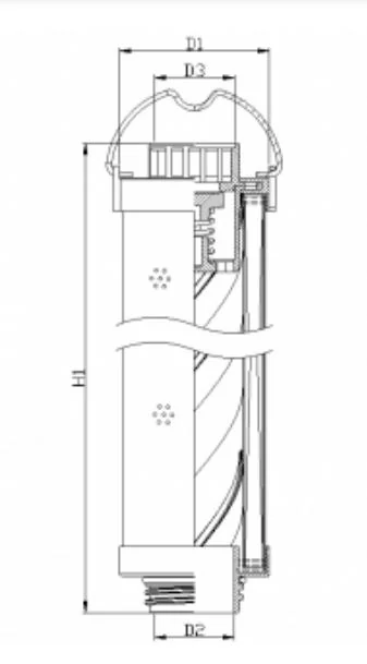 Filtrec - RHR195M08B3/016 - Hydraulikfilterelement (Rücklauffilter)