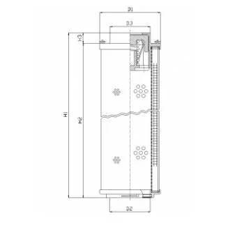 Filtrec - RHR240G05B3/ESD - Hydraulikfilterelement (Rücklauffilter)