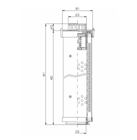 Filtrec - RHR240N10B3/AB1 - Hydraulikfilterelement (Rücklauffilter)