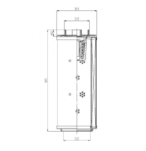 Filtrec - RHR2600G05V3/AB1 - Hydraulikfilterelement (Rücklauffilter)