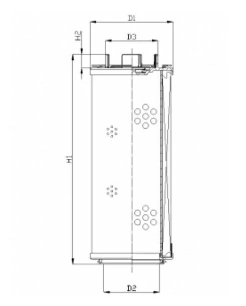 Filtrec - RHR2600M20B0/AB1 - Hydraulikfilterelement (Rücklauffilter)