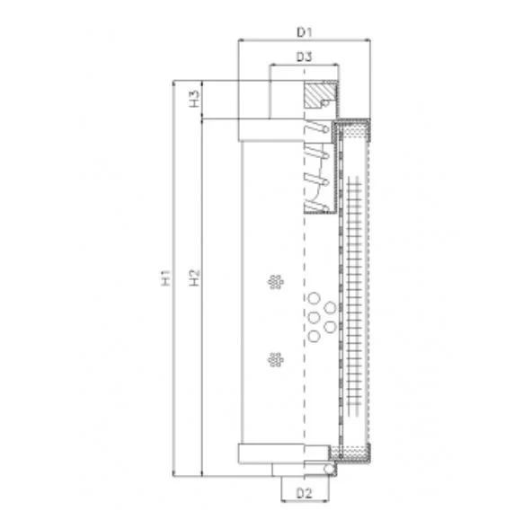 Filtrec - RHR30S100V - Hydraulikfilterelement (Rücklauffilter)