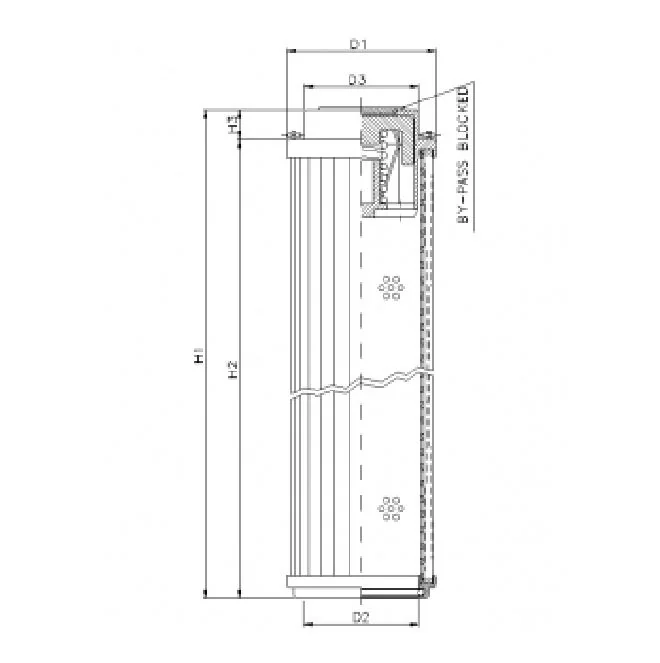 Filtrec - RHR330B25B/5 - Hydraulikfilterelement (Rücklauffilter)
