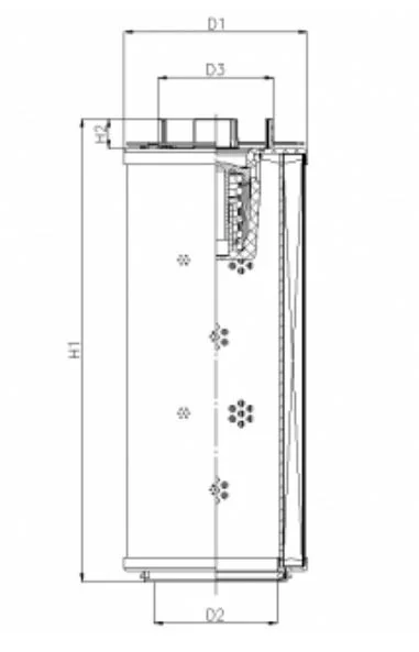 Filtrec - RHR750G03B6/ESD - Hydraulikfilterelement (Rücklauffilter)