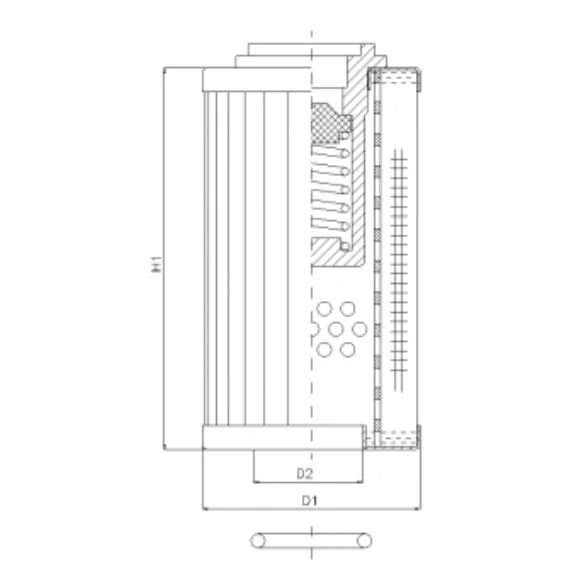 Filtrec - RLR175B60B - Hydraulikfilterelement (Rücklauffilter)