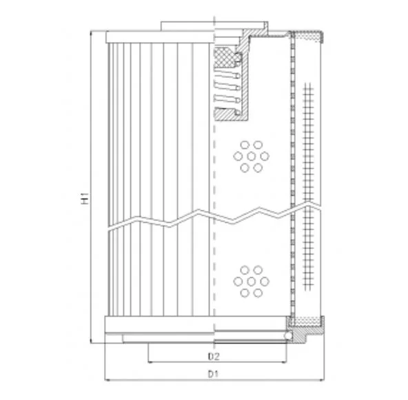 Filtrec - RLR41B25B - Hydraulikfilterelement (Rücklauffilter)