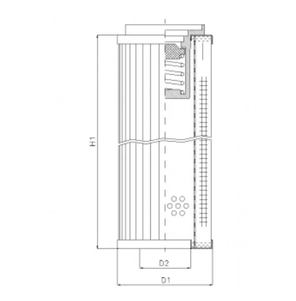 Filtrec - RLR950B60B - Hydraulikfilterelement (Rücklauffilter)